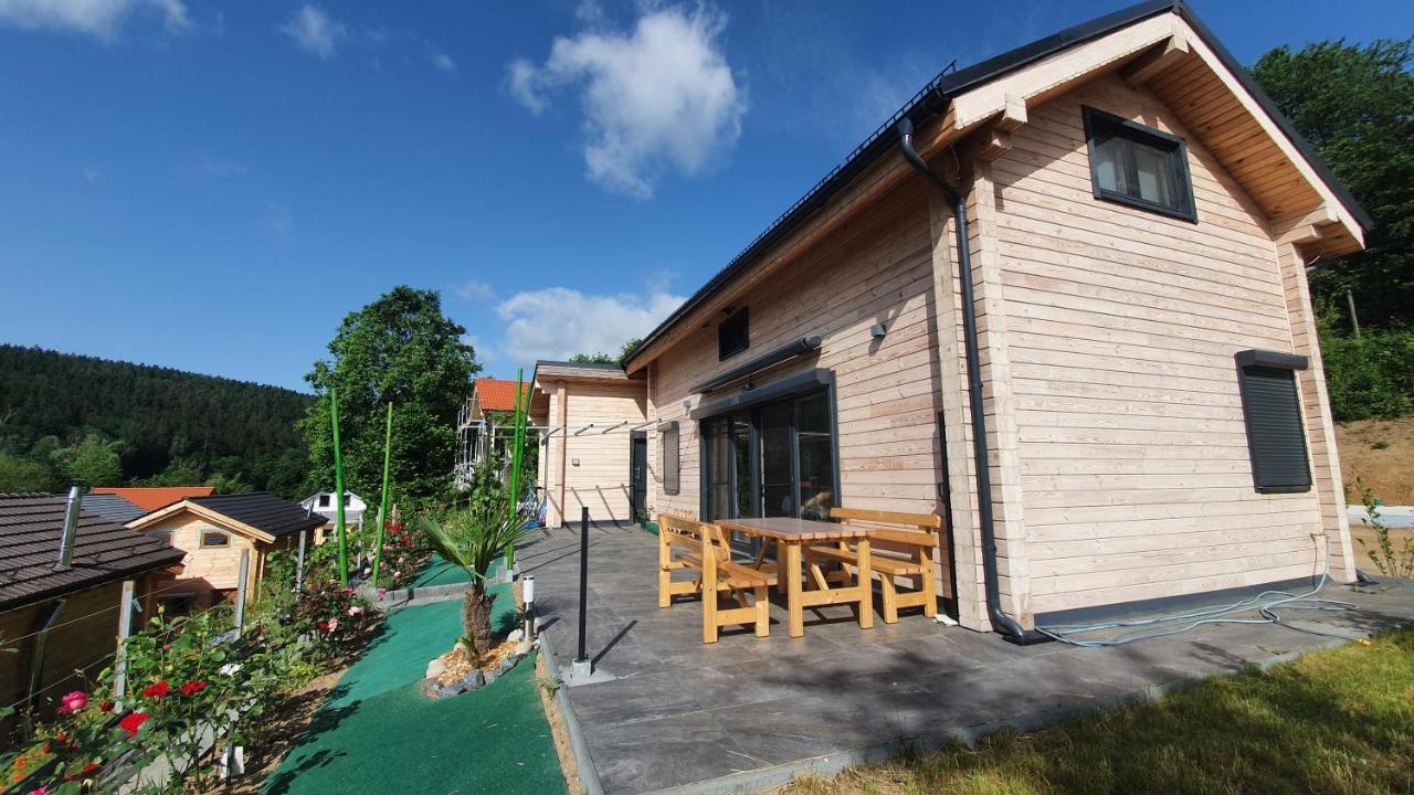 Holzhaus Am See Mit Panoramablick Trausnitz Exterior photo